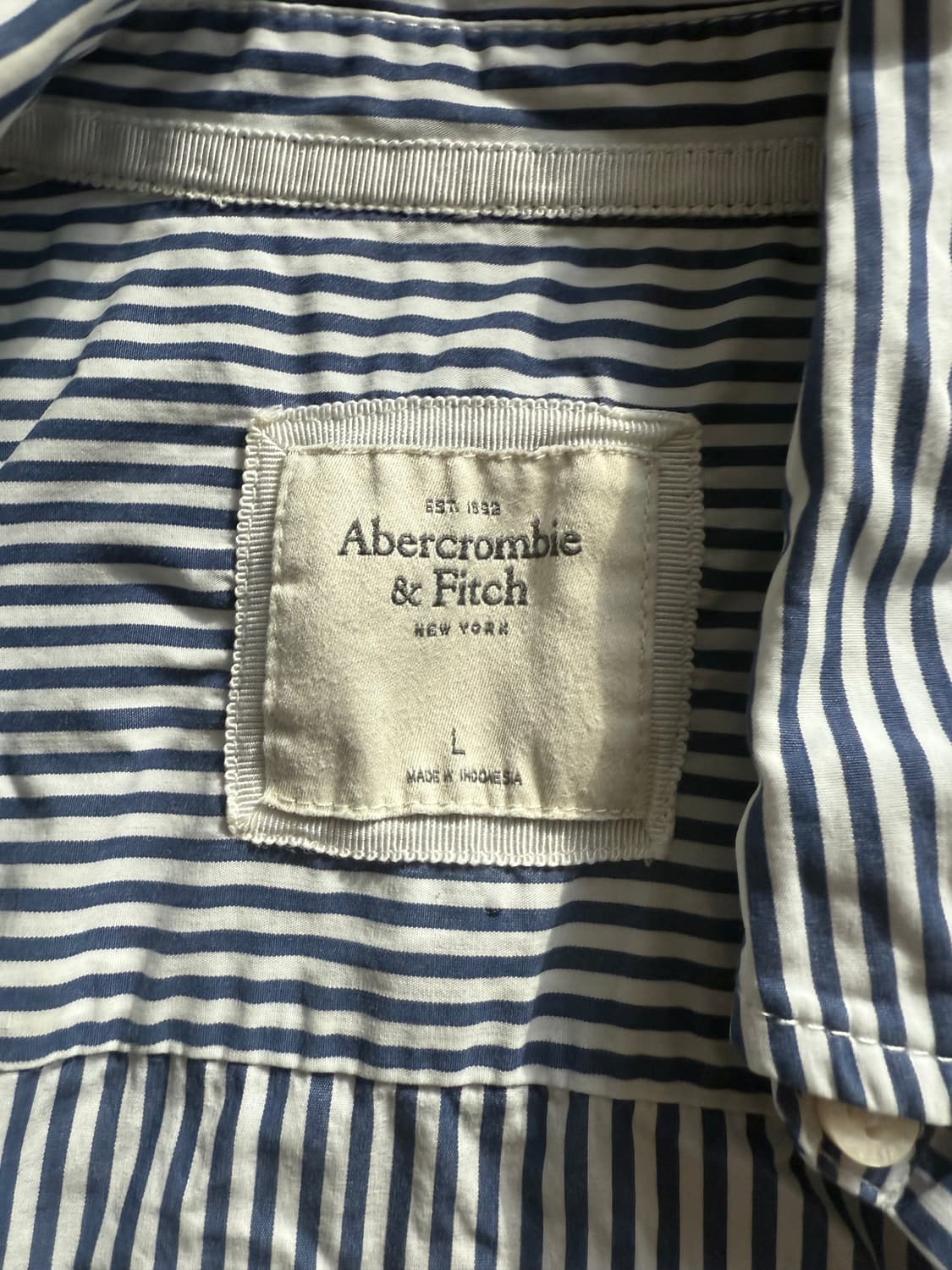 Abercrombie & Fitch 스트라이프 셔츠 L 상품이미지4