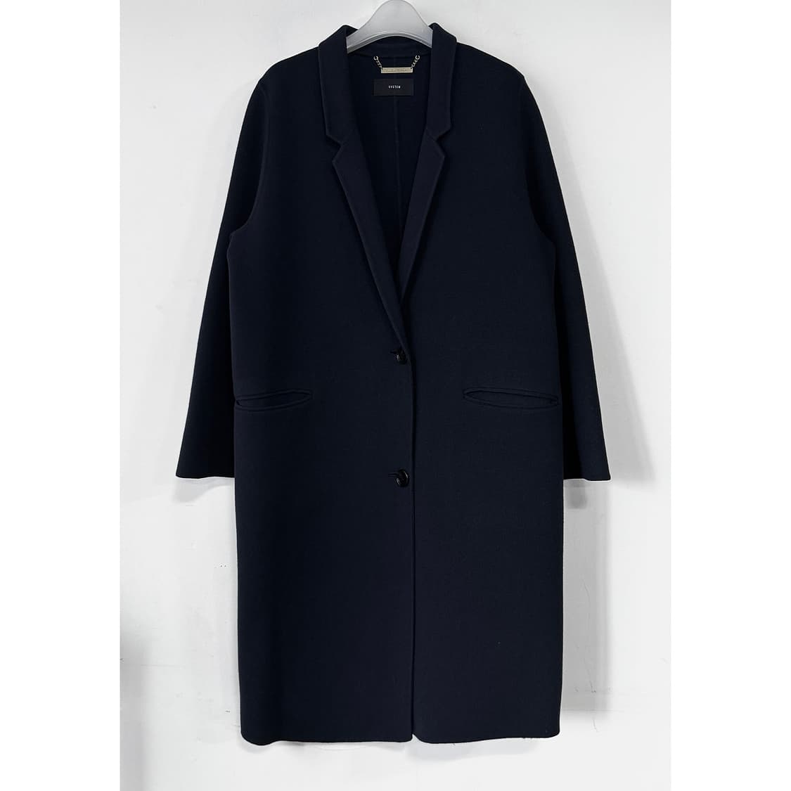시스템 램스 울 캐시미어 노치드 라펠 코트 상품이미지1