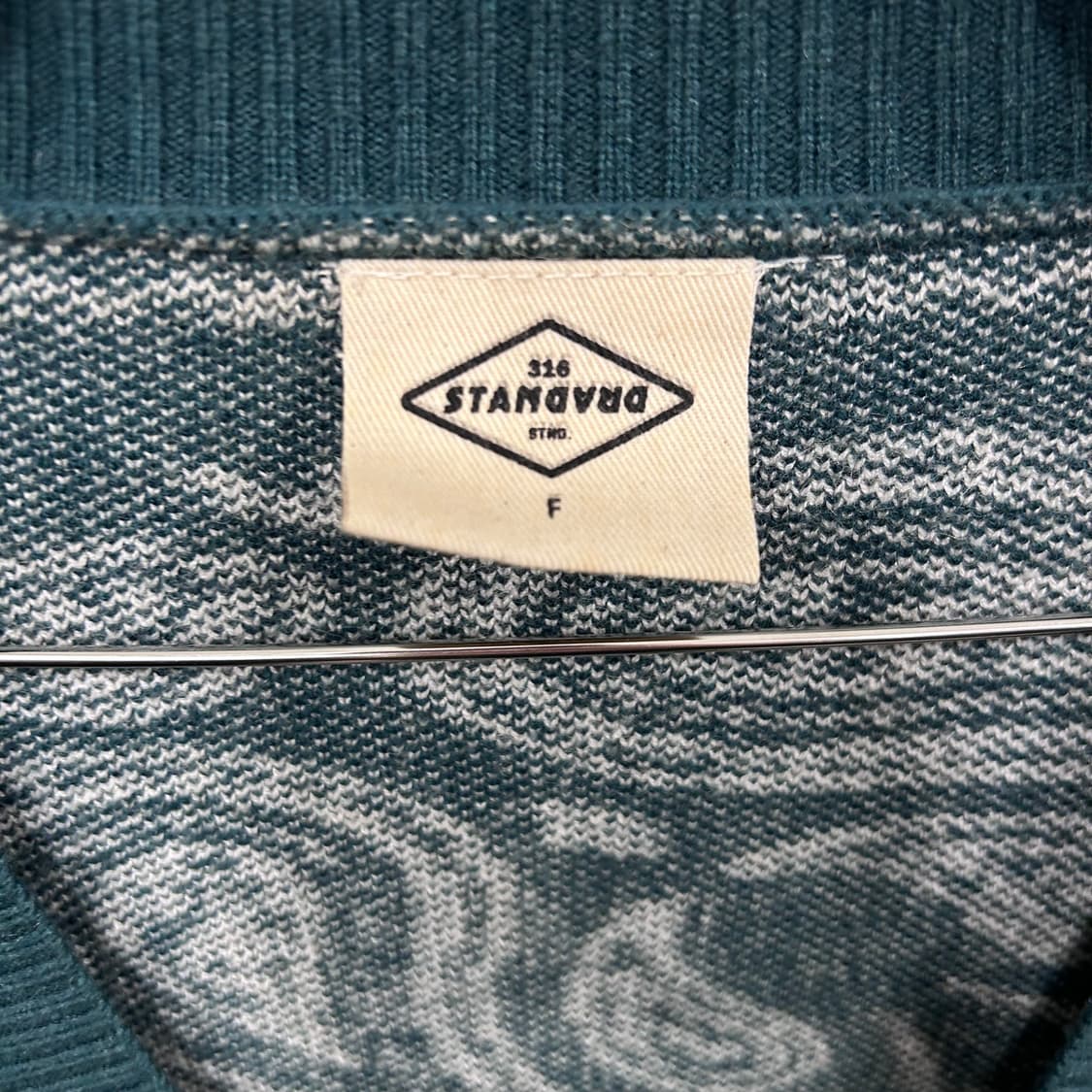 316스탠다드 페이즐리 패턴 브이넥 니트 가디건 상품이미지3