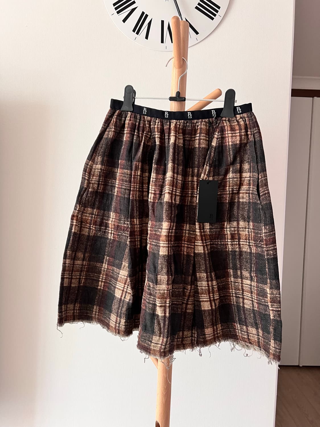 R13 체크 스커트 25fw 상품이미지1