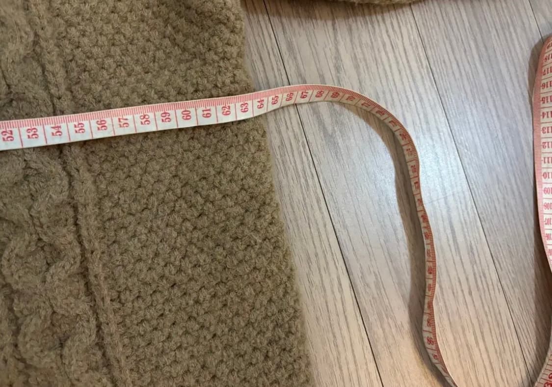 미착용 프라나 카멜베이지 꽈배기 니트티 아방핏 여리핏 박시핏 여성 프리 상품이미지3