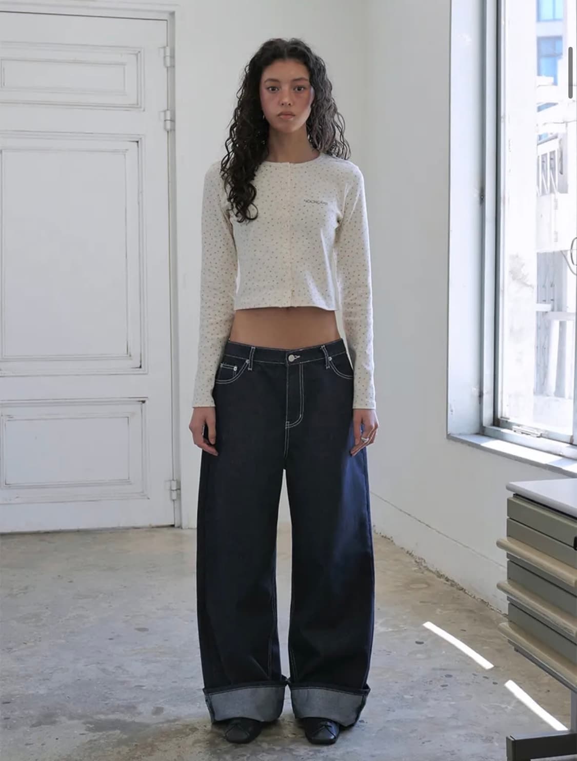 락케이크 Hem Point Wide Jeans 상품이미지2