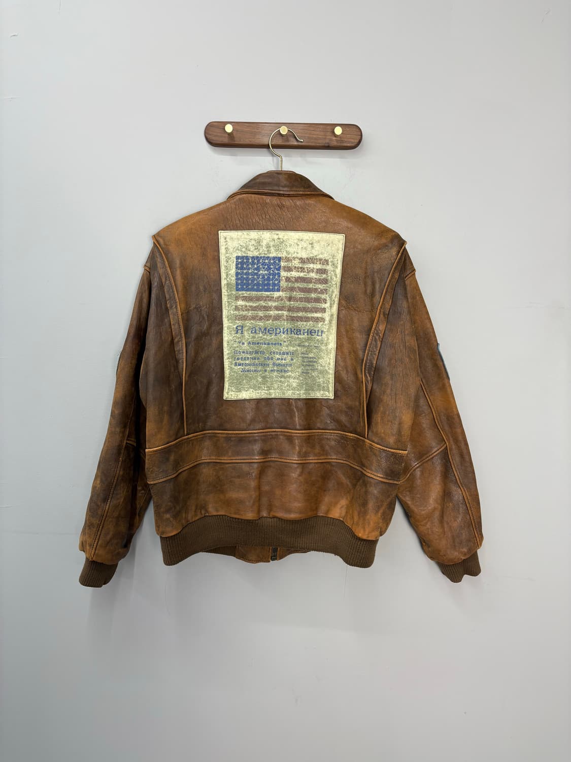 아비렉스 패치 디테일 가죽자켓 A2899 상품이미지4