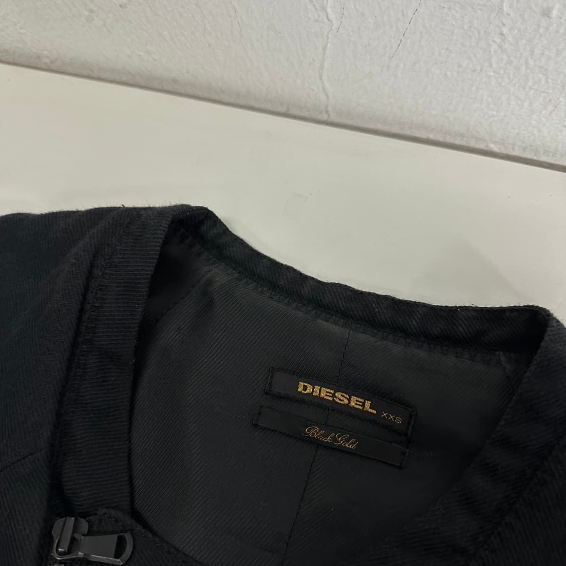 XXS 디젤 DIESEL BLACK GOLD 논카라 크롭자켓 상품이미지3