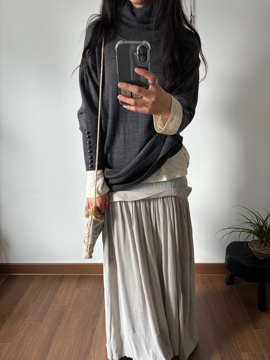 turtleneck knit one-piece 상품이미지2