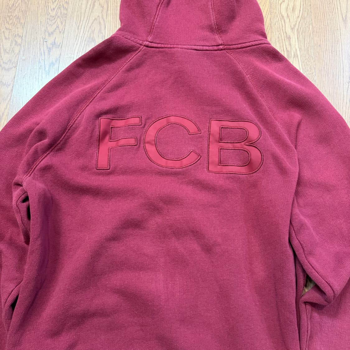 Nike 버건디 FCB 백로고 코튼 후드집업 상품이미지5