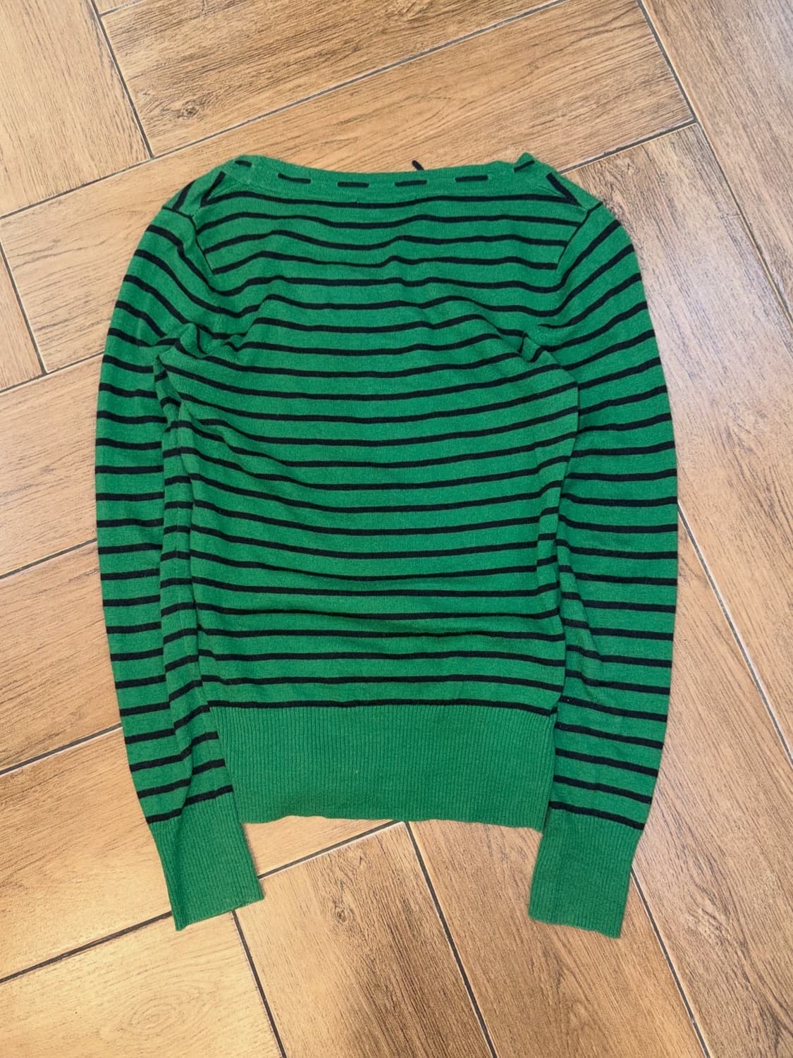 히스테릭글래머 퍽베어 스트라이프 리본 디테일 얇니트 상품이미지10