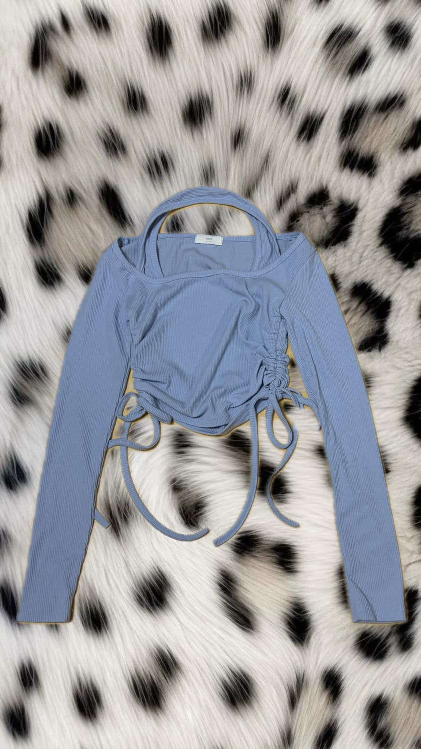 깔끔 여리 st 홀터넥 롱슬리브 상품이미지1