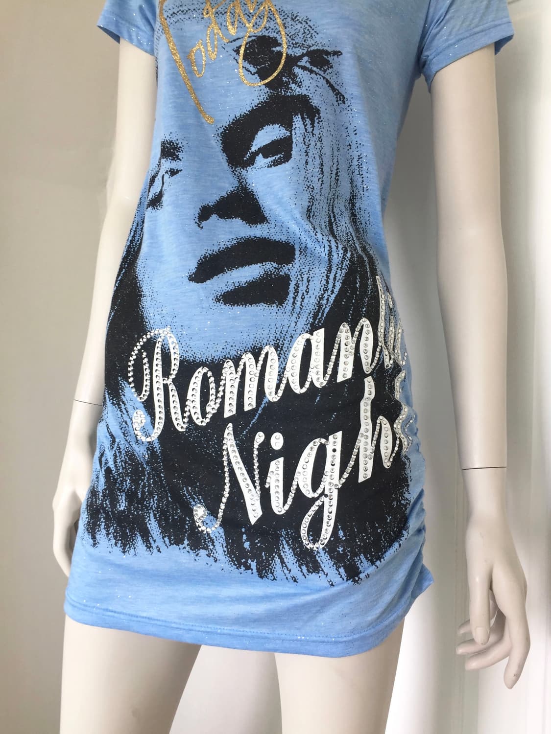 Vintage Face Graphic Blue Long Tee 상품이미지2