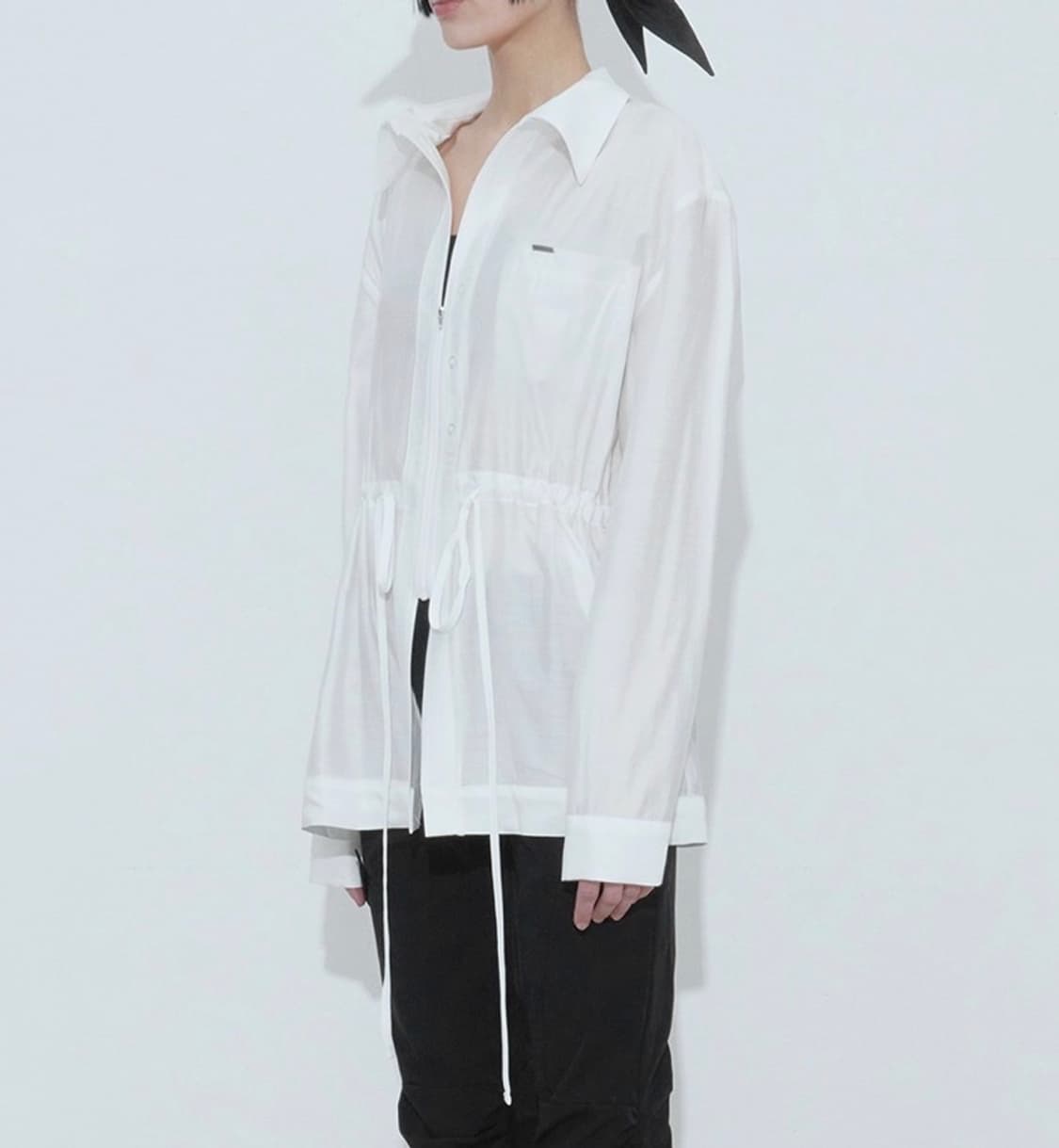 보헤미안서울 셔츠 집업 화이트 상품이미지1