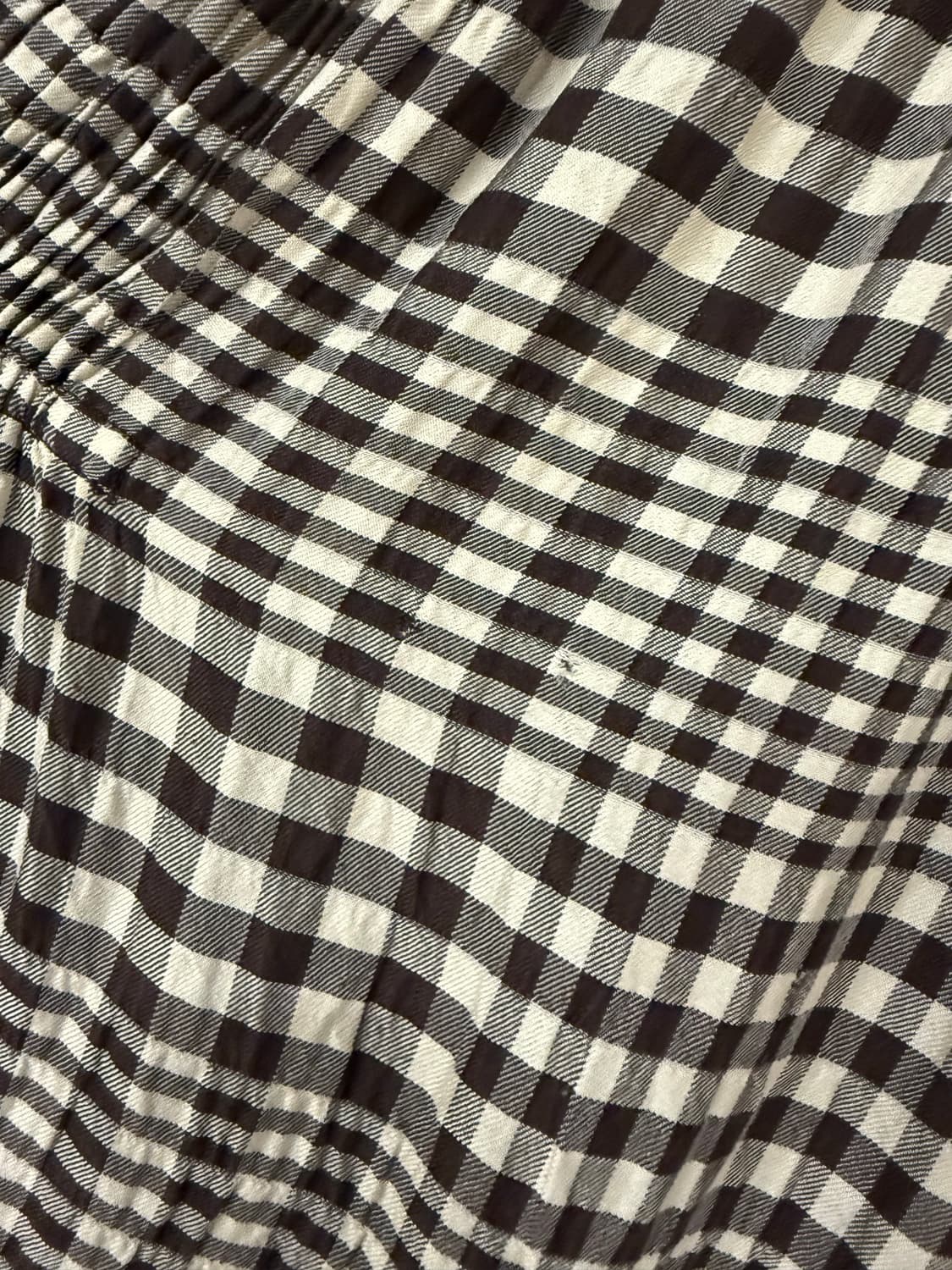 Issey miyake 이세이미야케 플리츠 디테일 체크 롱스커트 상품이미지6