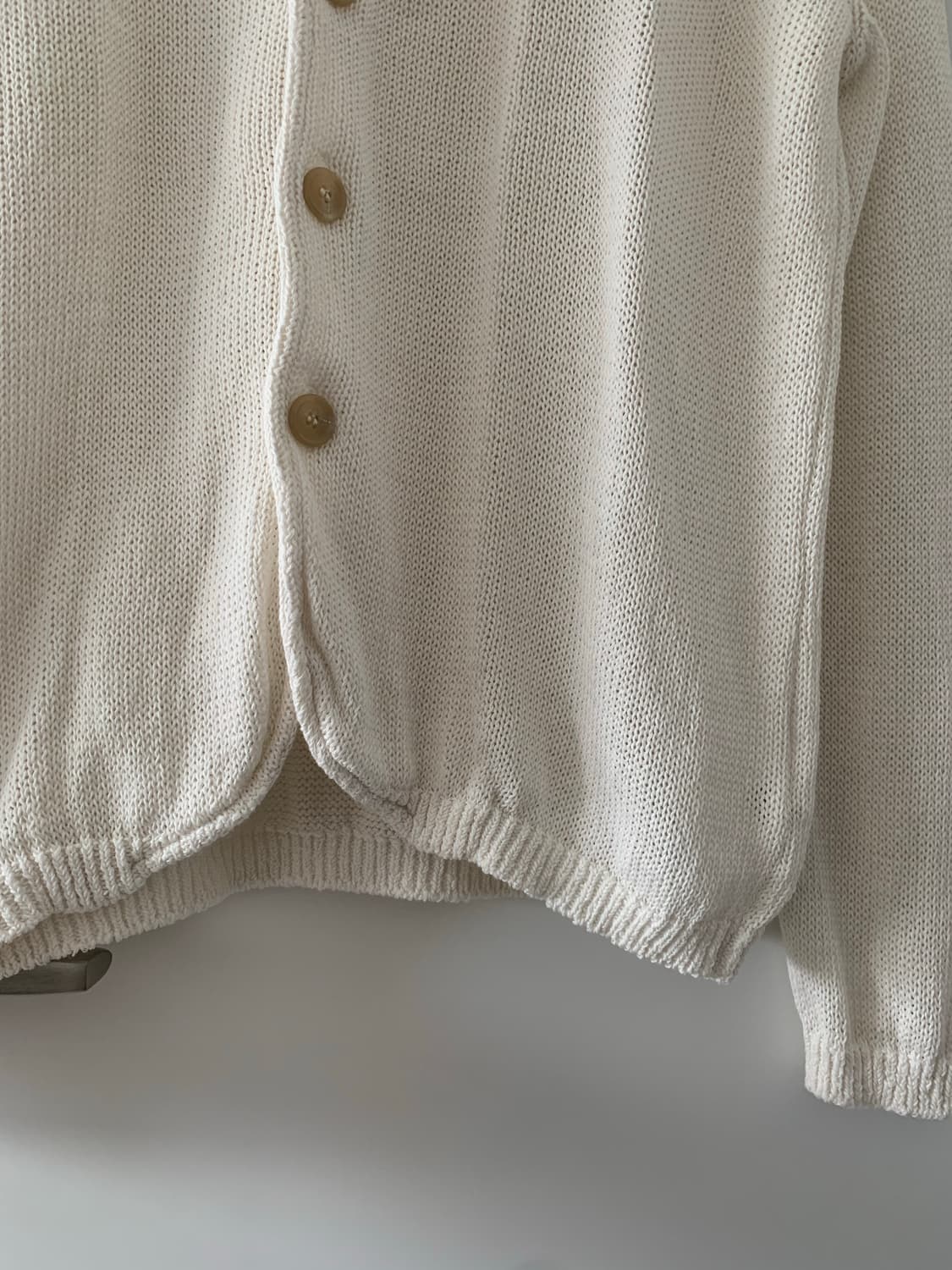 아이보리 하이넥 가디건 상품이미지3