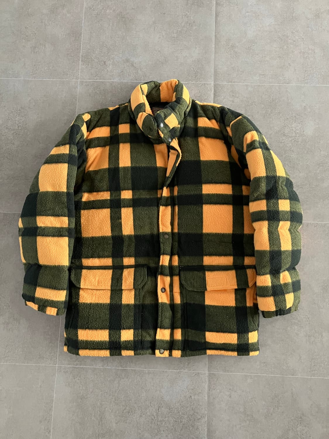 00s 빈티지 워크웨어 체크 패딩 상품이미지1