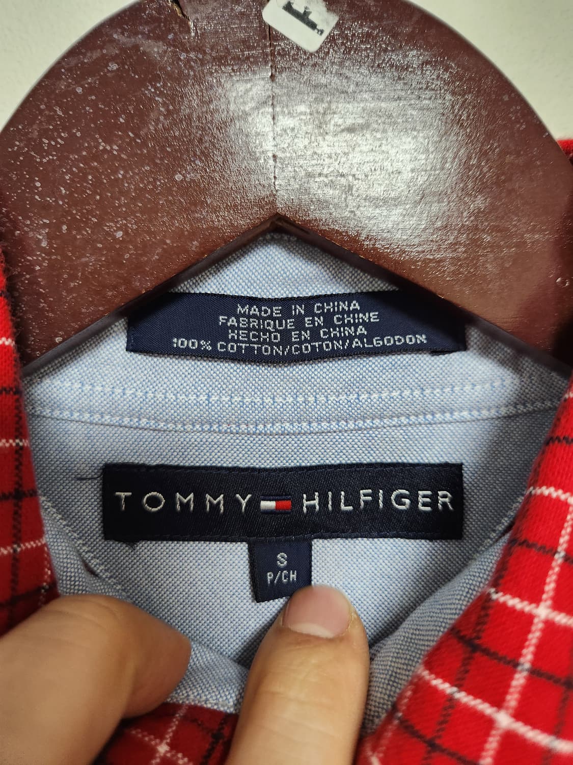 타미힐피거Tommy 체크 옥스포드 셔츠 M~L - S157 상품이미지4