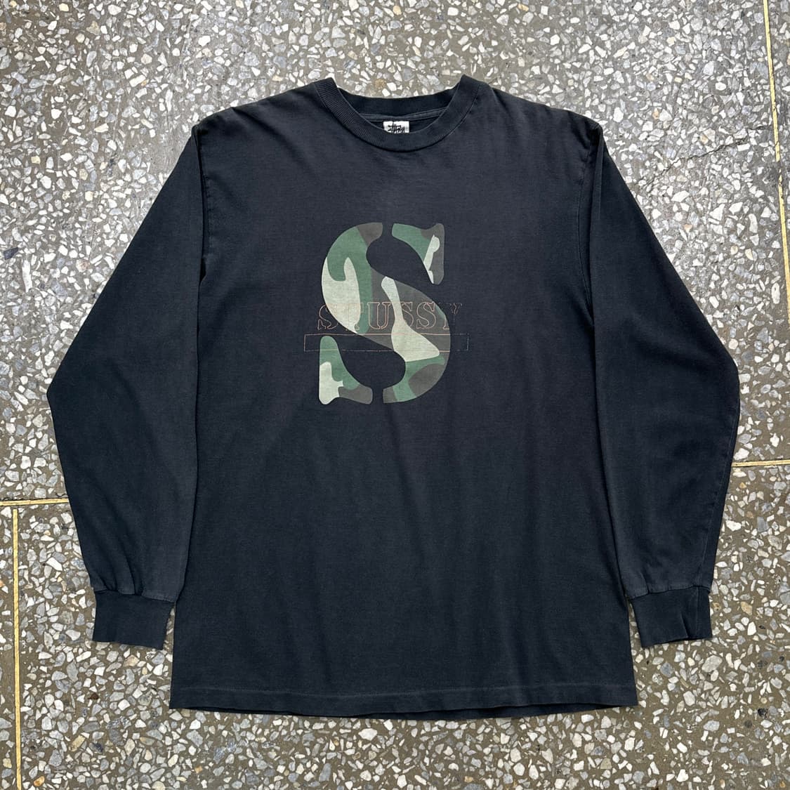 90s USA 올드 스투시 페이디드 롱슬리브 티셔츠 L 상품이미지1