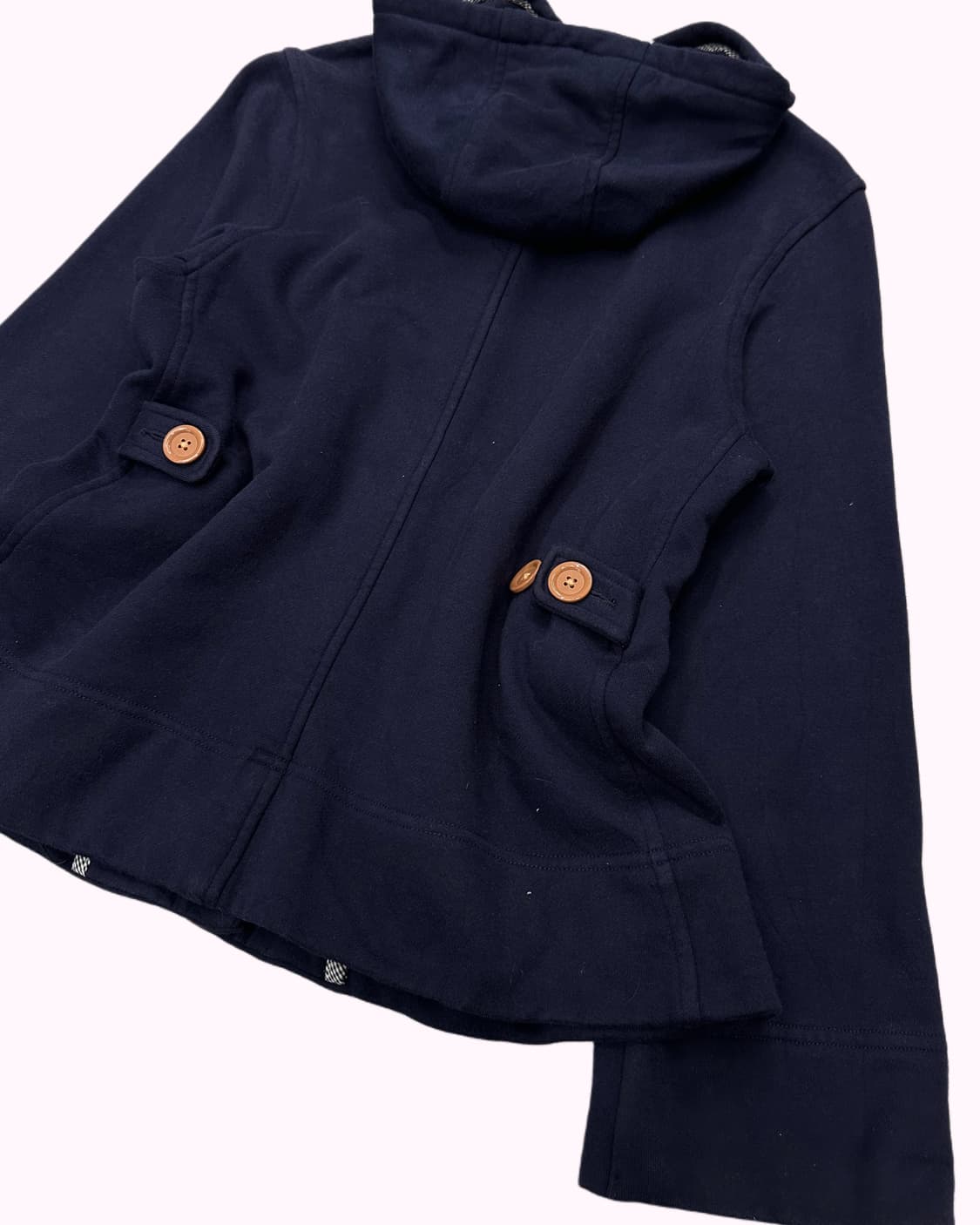 navy button sweat hood jacket 상품이미지6