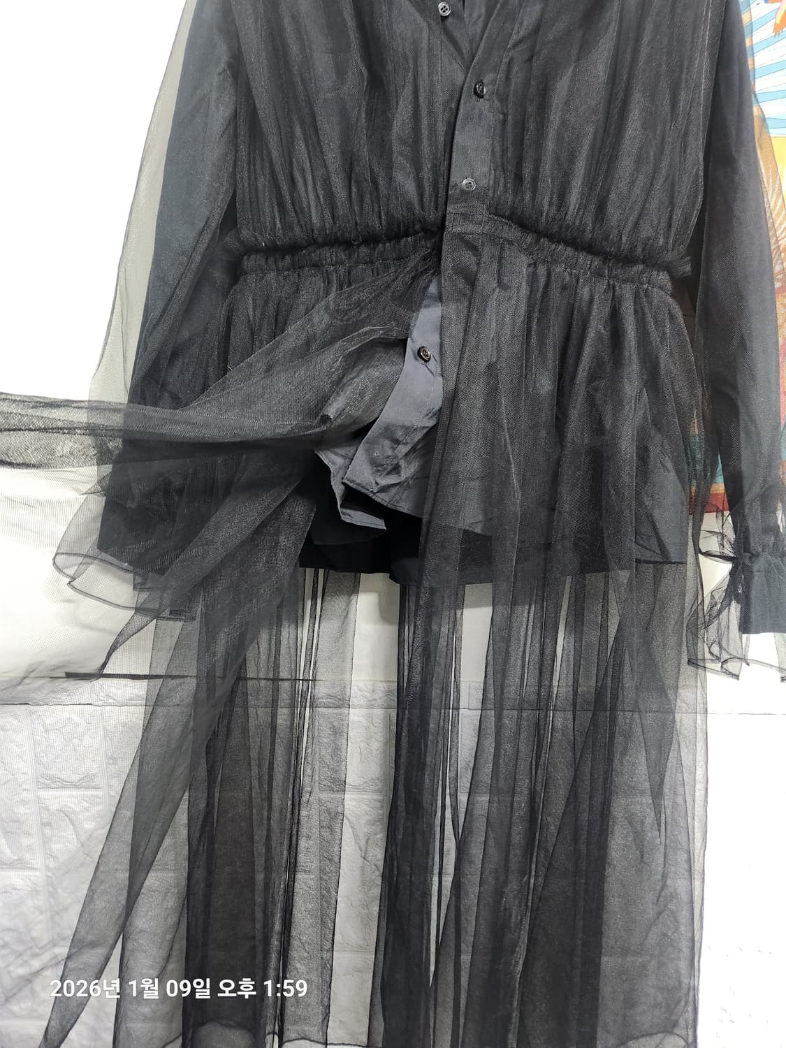 (정품)꼼데가르송 느와케이니노미야 튤 드레스XS(55정도) 상품이미지10