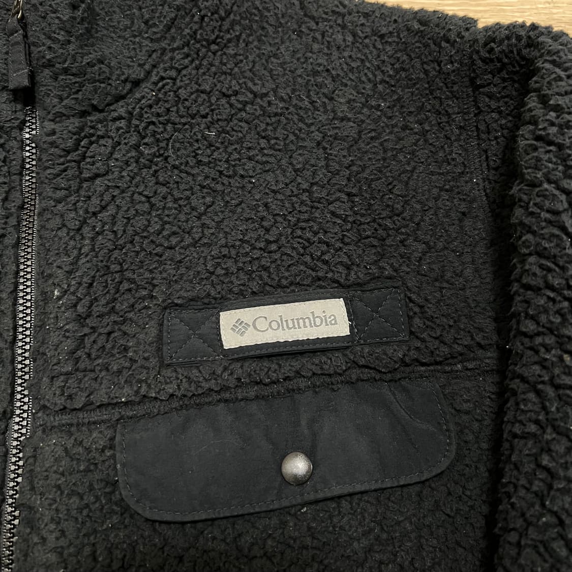 컬럼비아 와펜 포켓 후리스 플리스 집업 자켓 [블랙] L/100 상품이미지4