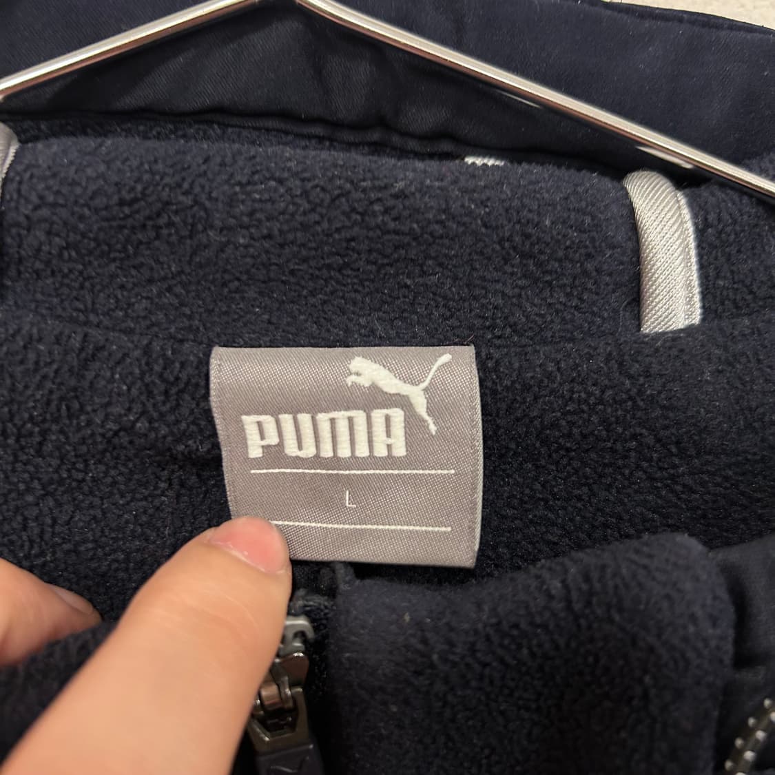 푸마 누빔 패치 스포티 플리스 후드 집업 상품이미지3