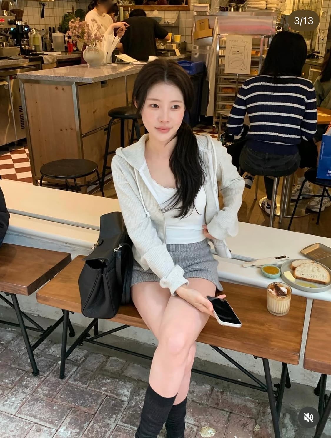 레이지샵 와플 후드집업 상품이미지2