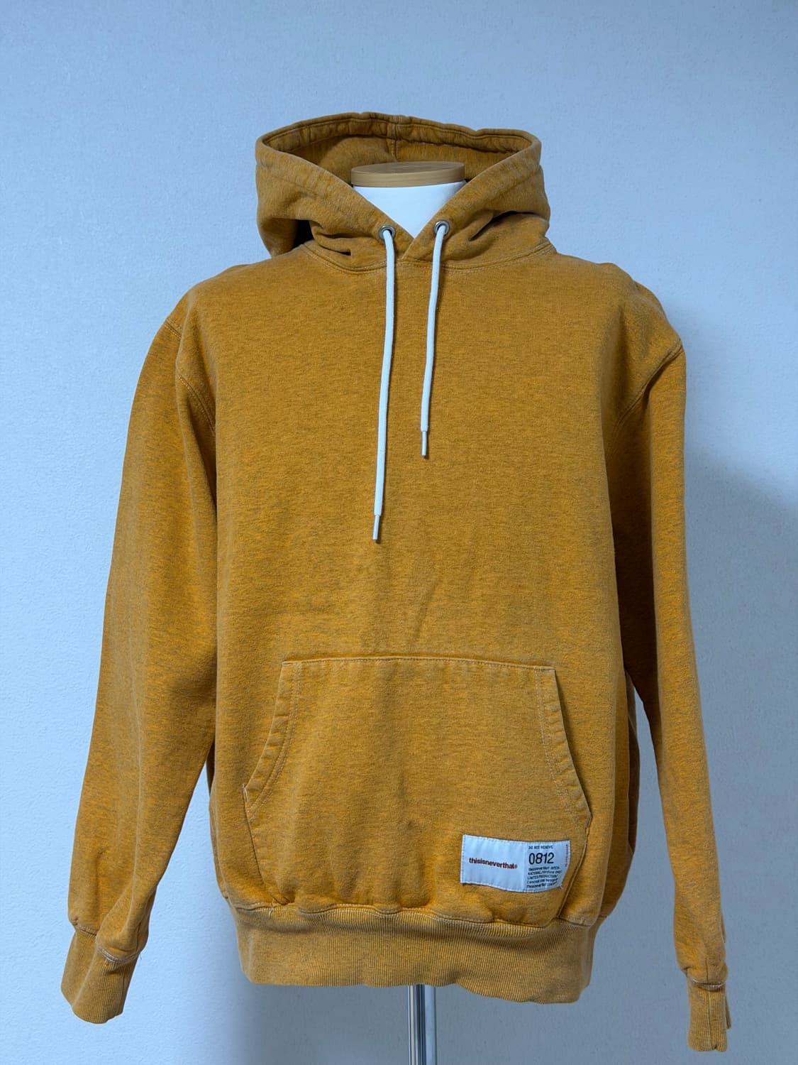 디스이즈네버댓 Overdyed Thermal Hoodie Orange 상품이미지1