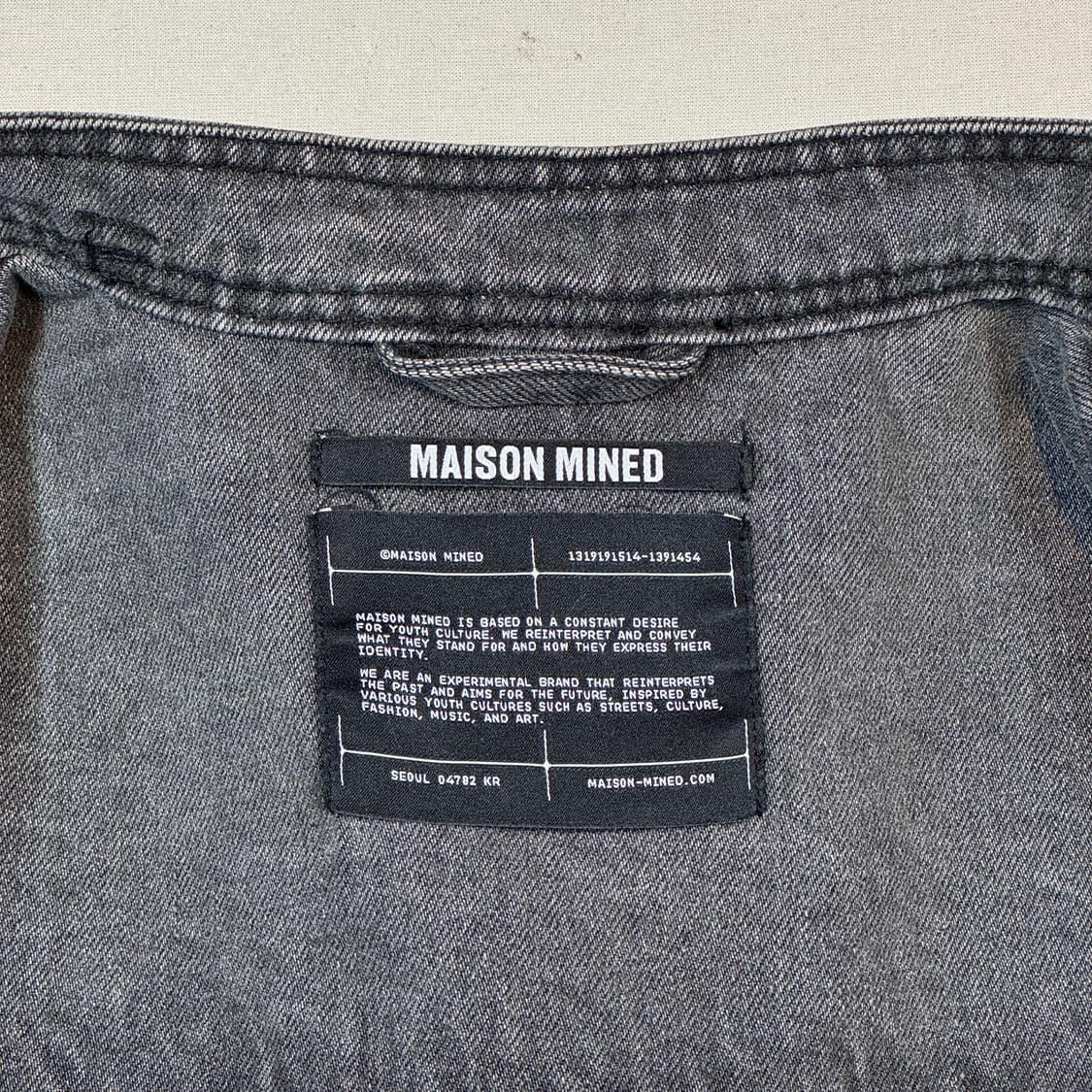 L) 메종미네드 스냅 바이커 데님 2way집업 자켓 상품이미지6