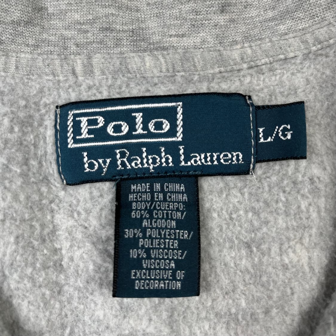 폴로 사이드라인 코튼 그레이 집업 상품이미지6