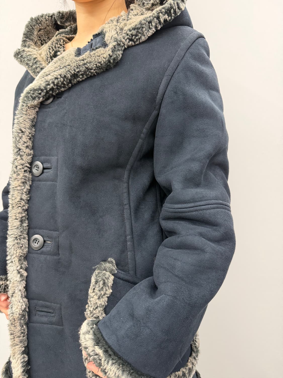 PPFM Hooded Shearling Half Coat 상품이미지3