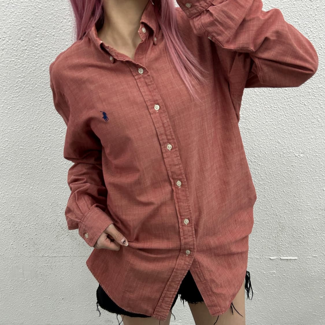 폴로 랄프로렌 네이비포니 딥핑크 셔츠 M 상품이미지1