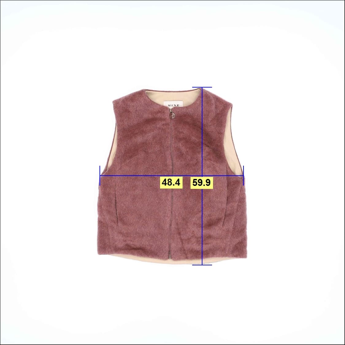 82 마인 핑크 양모 베스트 0428T 상품이미지5