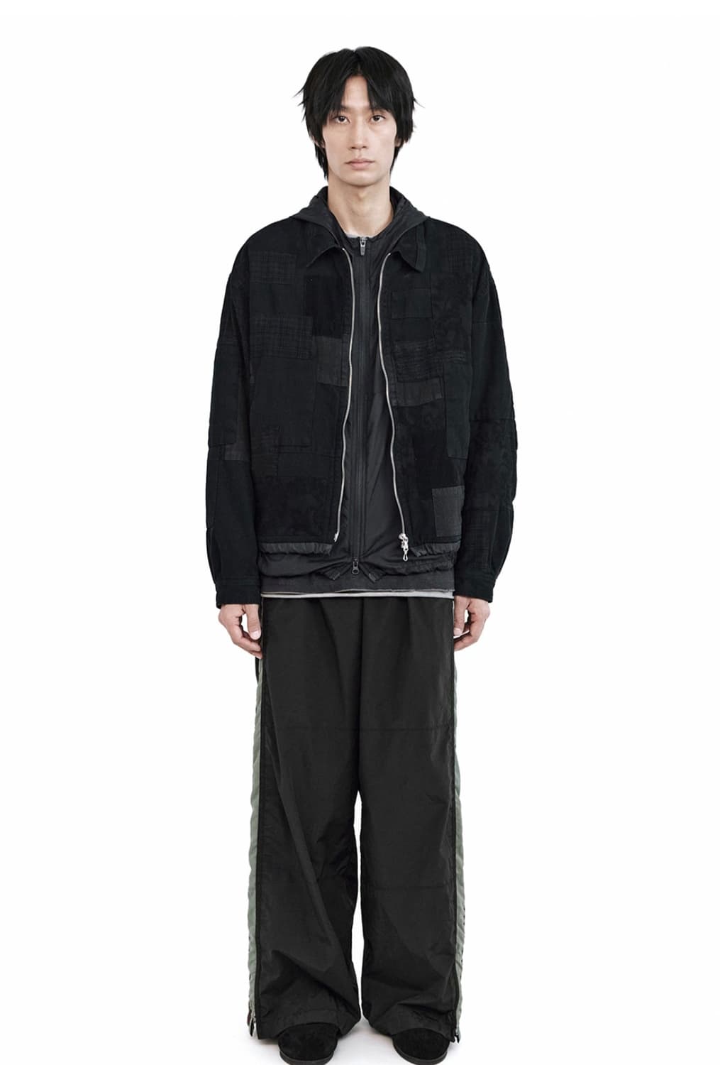 폴리테루 패치워크 스윙탑 2 블랙 상품이미지1