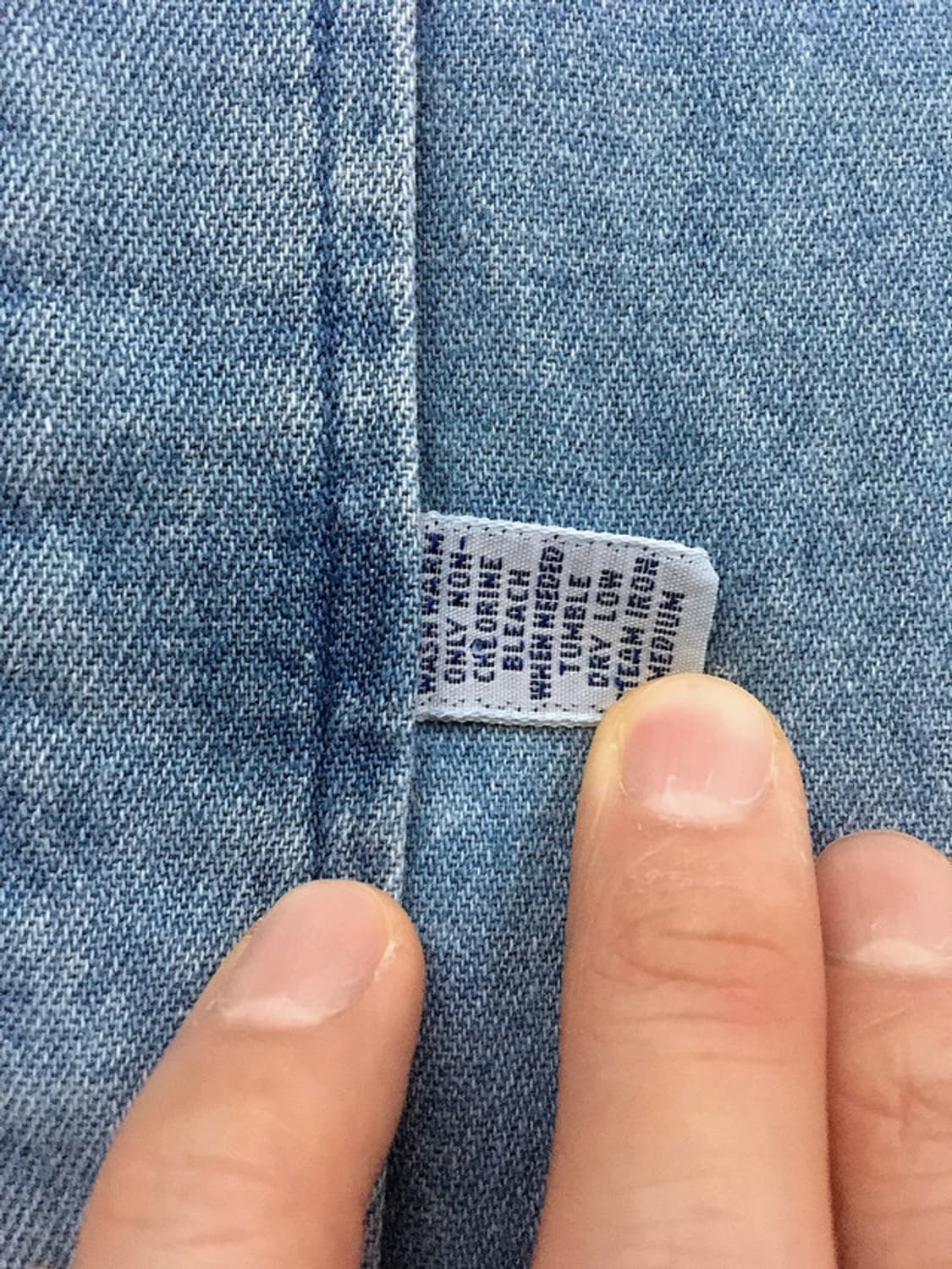 90s mid-blue washed denim bigshirts 상품이미지7