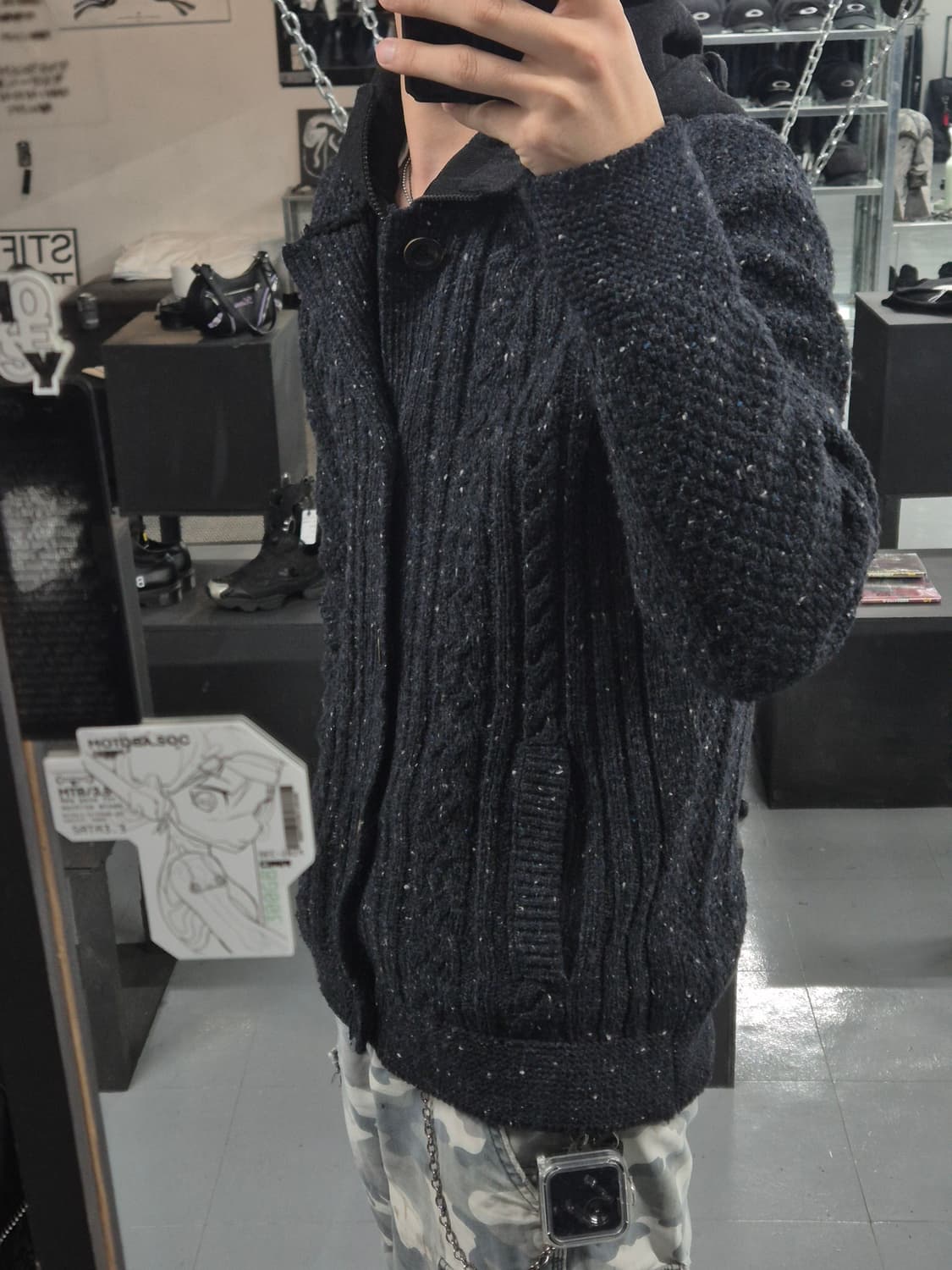 C.P. 컴퍼니 고글 니트 후드집업 상품이미지2