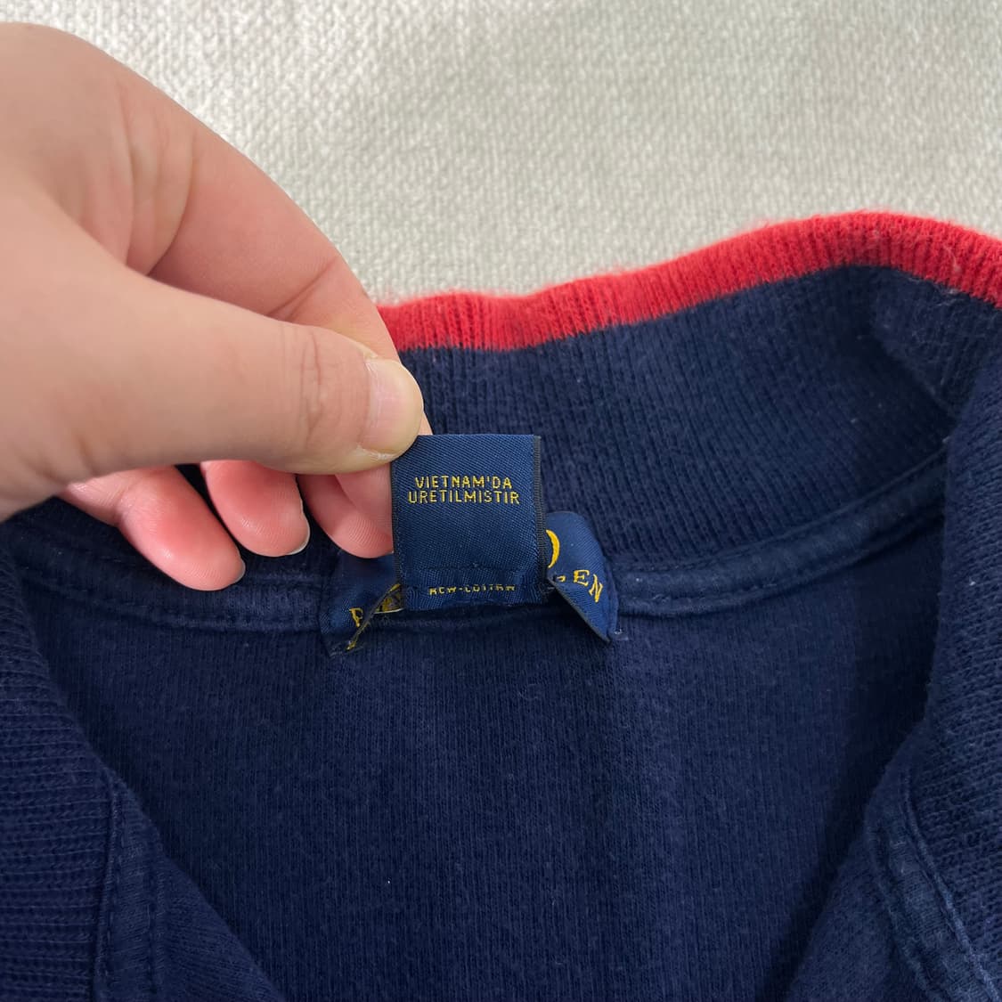 95 폴로랄프로렌 코튼반집업 네이비 니트  상품이미지4