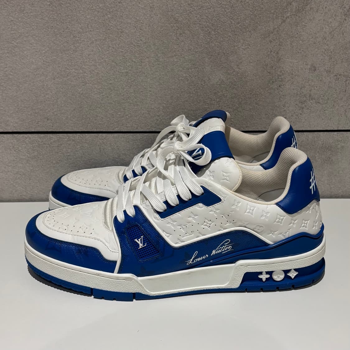A+ 7사이즈 루이비통 모노그램 트레이너 블루 (260) 상품이미지1