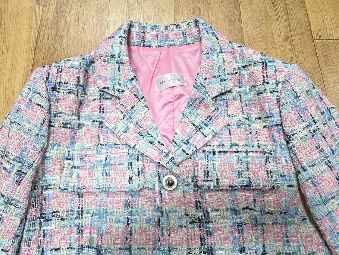 빨강(BBALGANG) 핑크트위드자켓 프리사이즈 새상품 상품이미지4