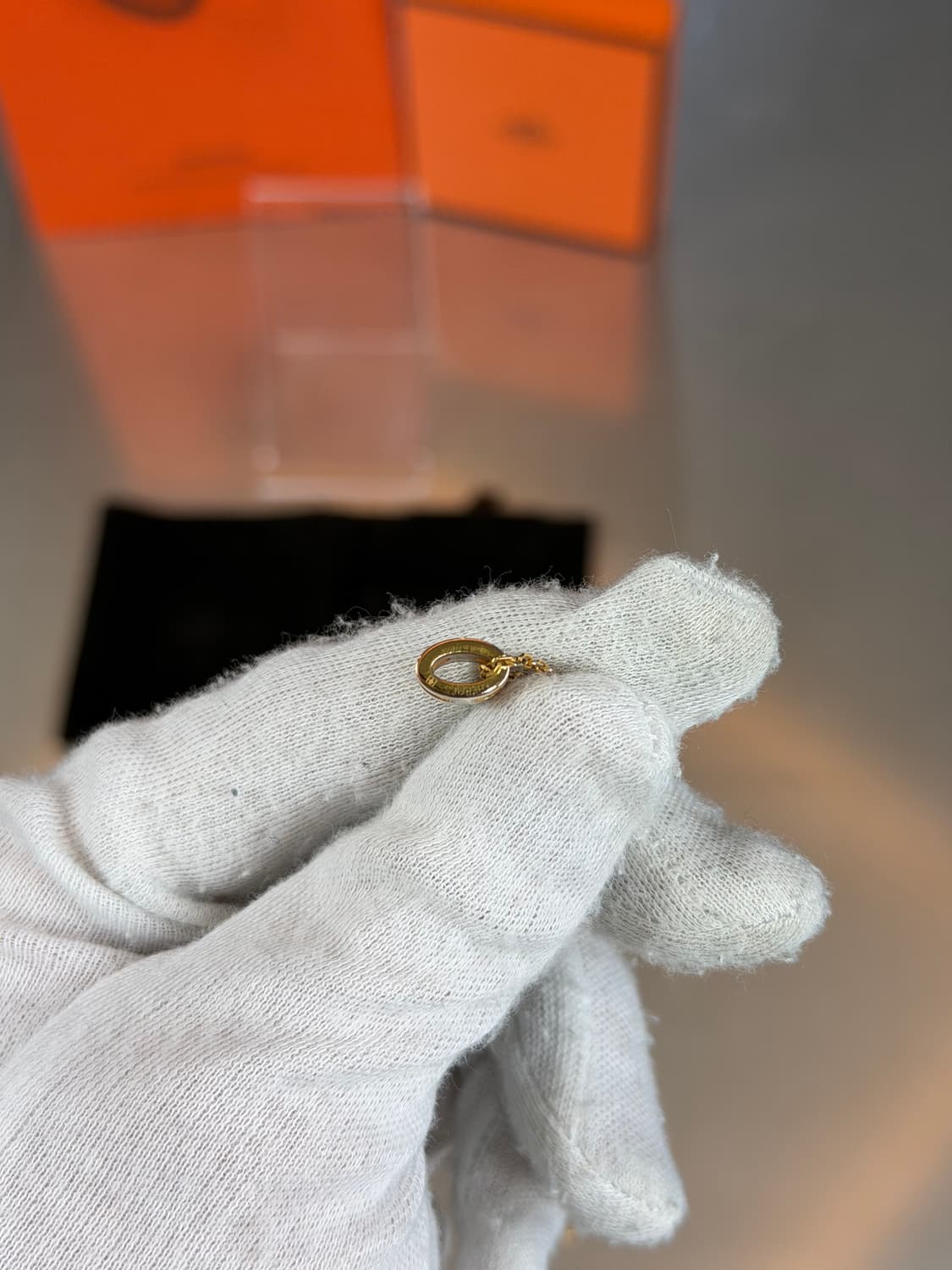 [리오브] 에르메스 미니 팝아슈 블랑 펜던트 목걸이 상품이미지3