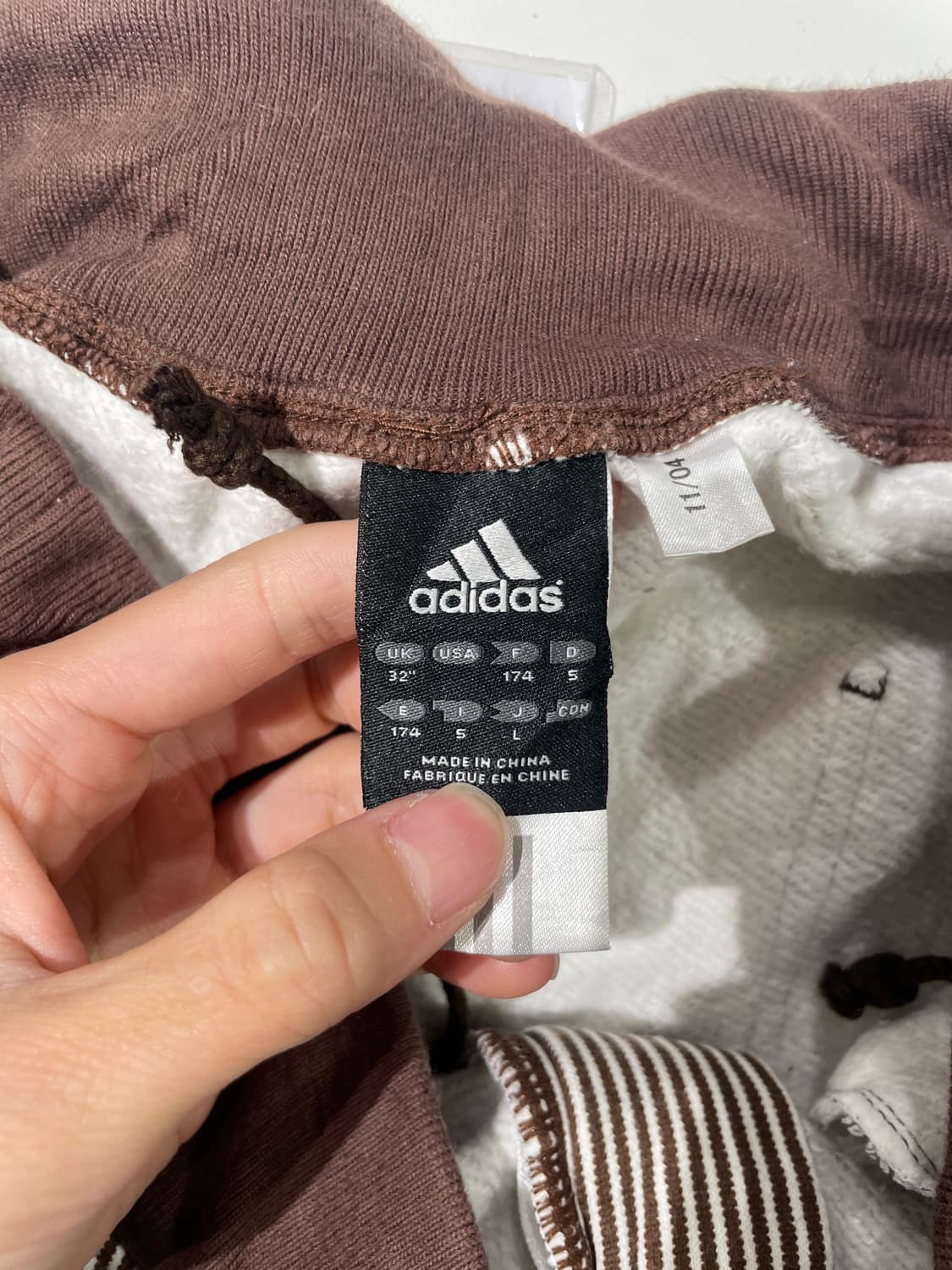 아디다스 브라운 스트라이프 스트링 트랙 팬츠 상품이미지7