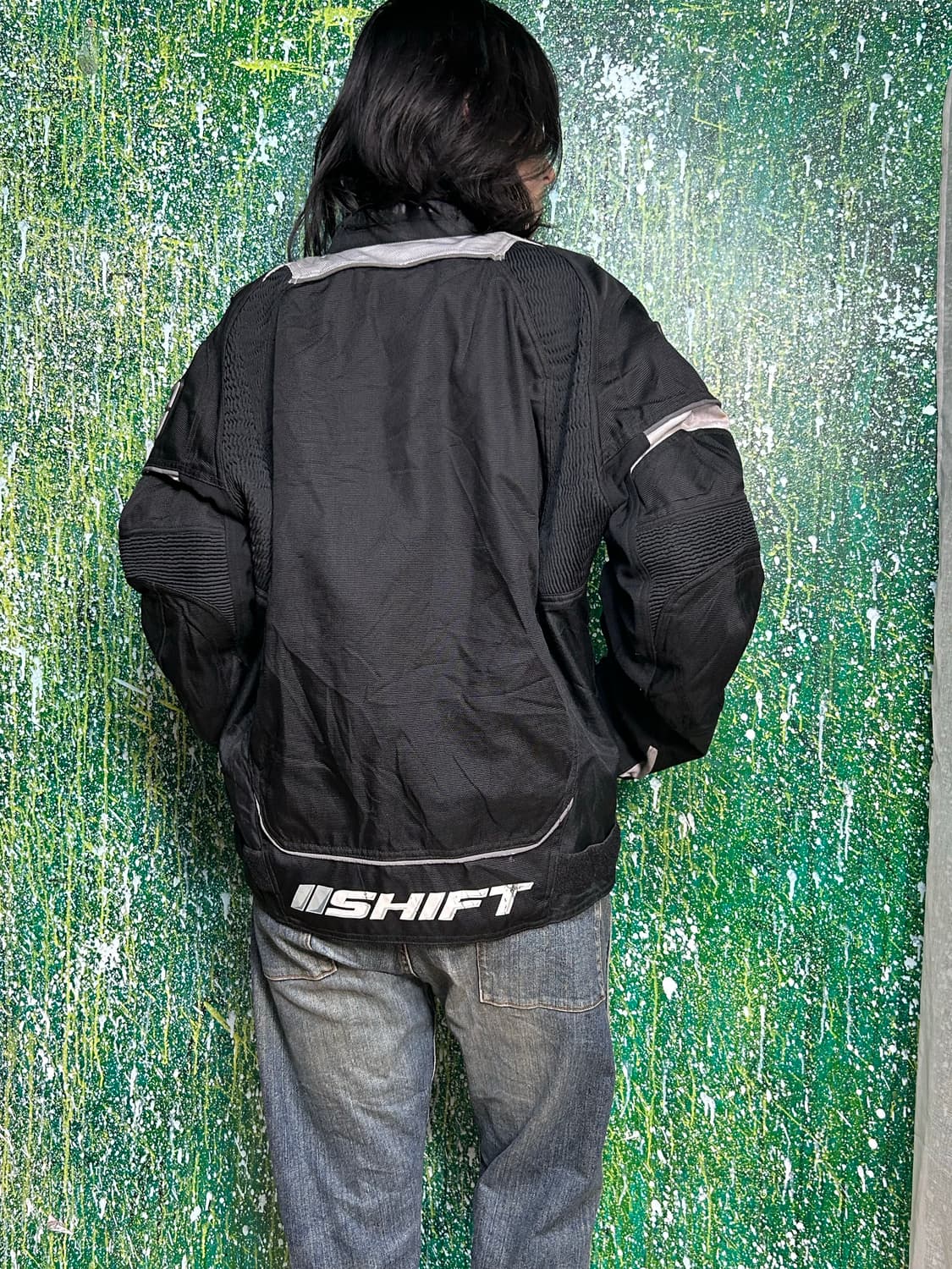 SHIFT 블랙 레이싱 자켓 올드스쿨 점퍼 L 상품이미지5