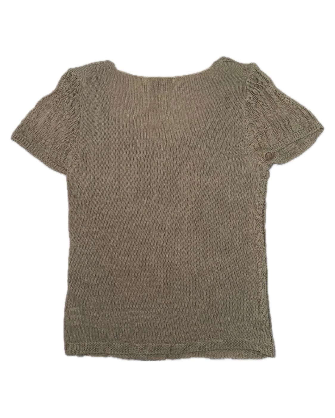 빈티지 모카 레이어드 반팔 니트 상품이미지2