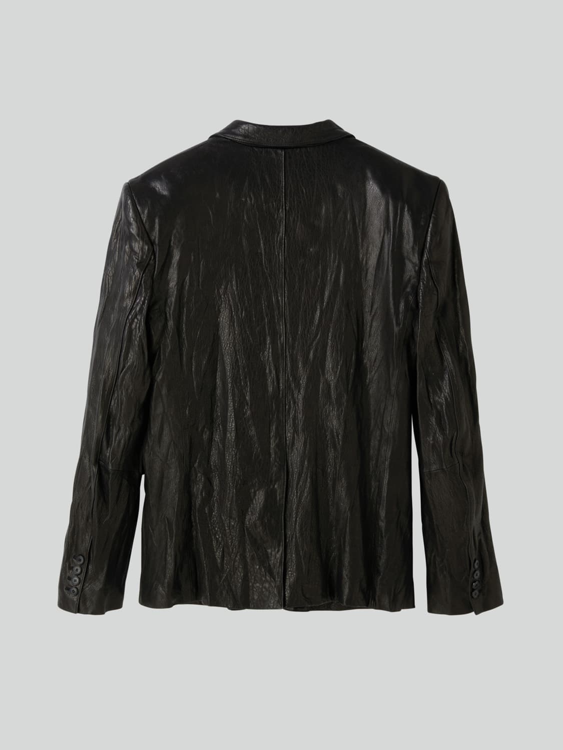 [L] 렉토 크링클 레더 가죽 싱글 블레이저 자켓 상품이미지2