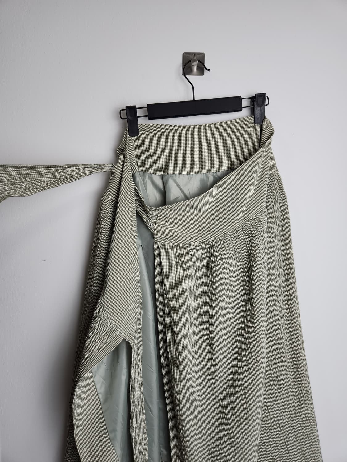 잔체크 랩 롱 스커트 상품이미지6