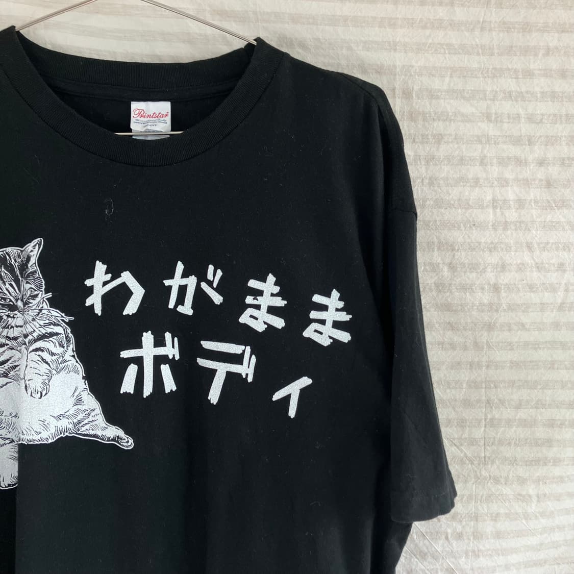 빈티지 일본 네코 프린팅 반팔 981 y2k 스트릿 갸루 펑키 일본빈티지 상품이미지3