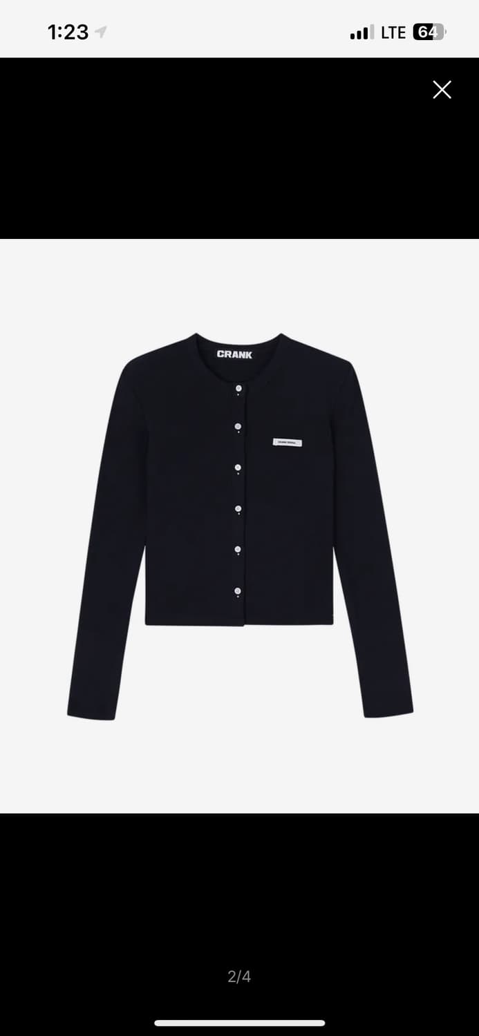 크랭크 스터드 버튼 가디건_네이비 상품이미지1