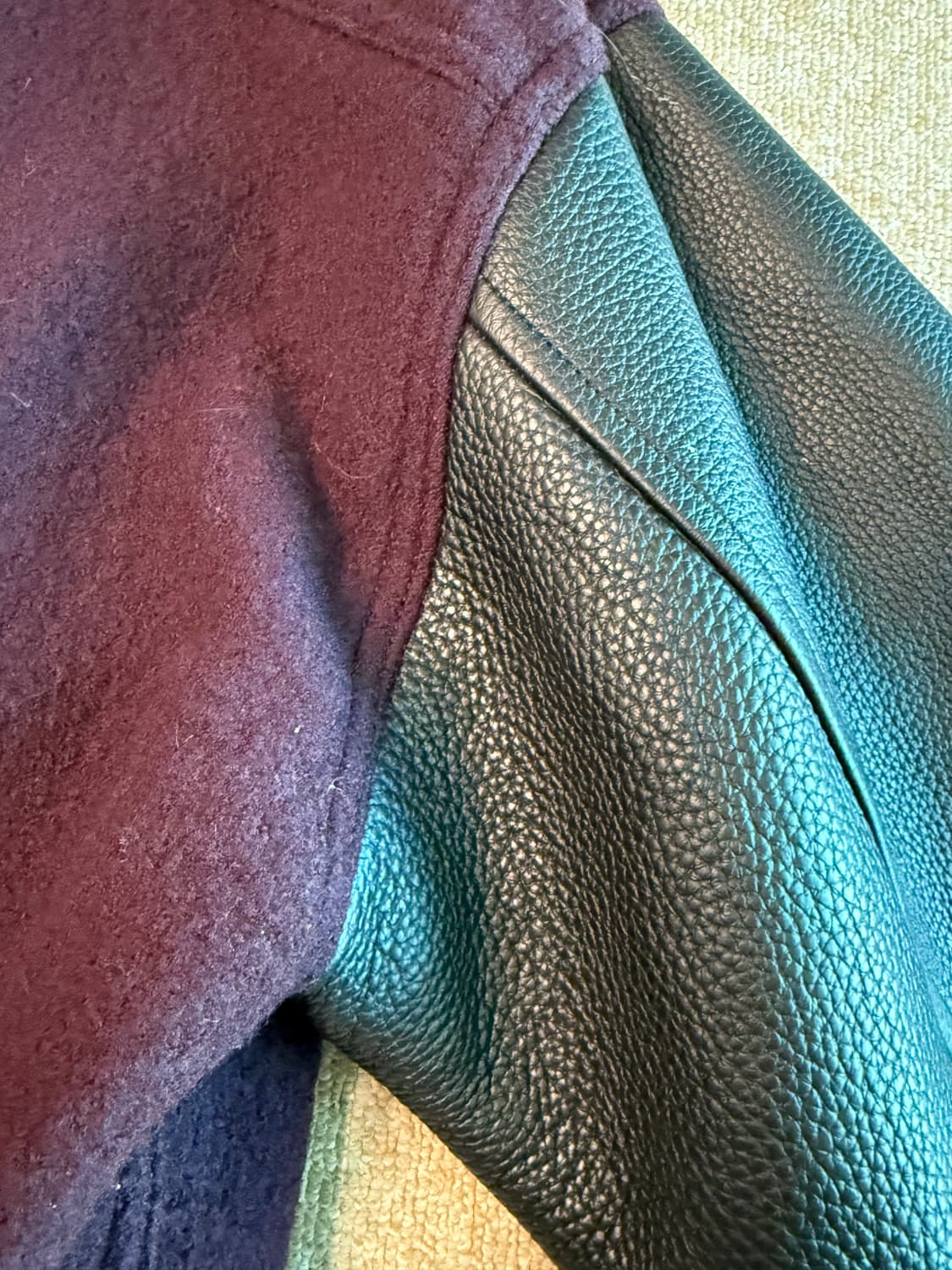 Season 5  칼라바사스  레더소매 바시티 재킷 100-105 상품이미지5