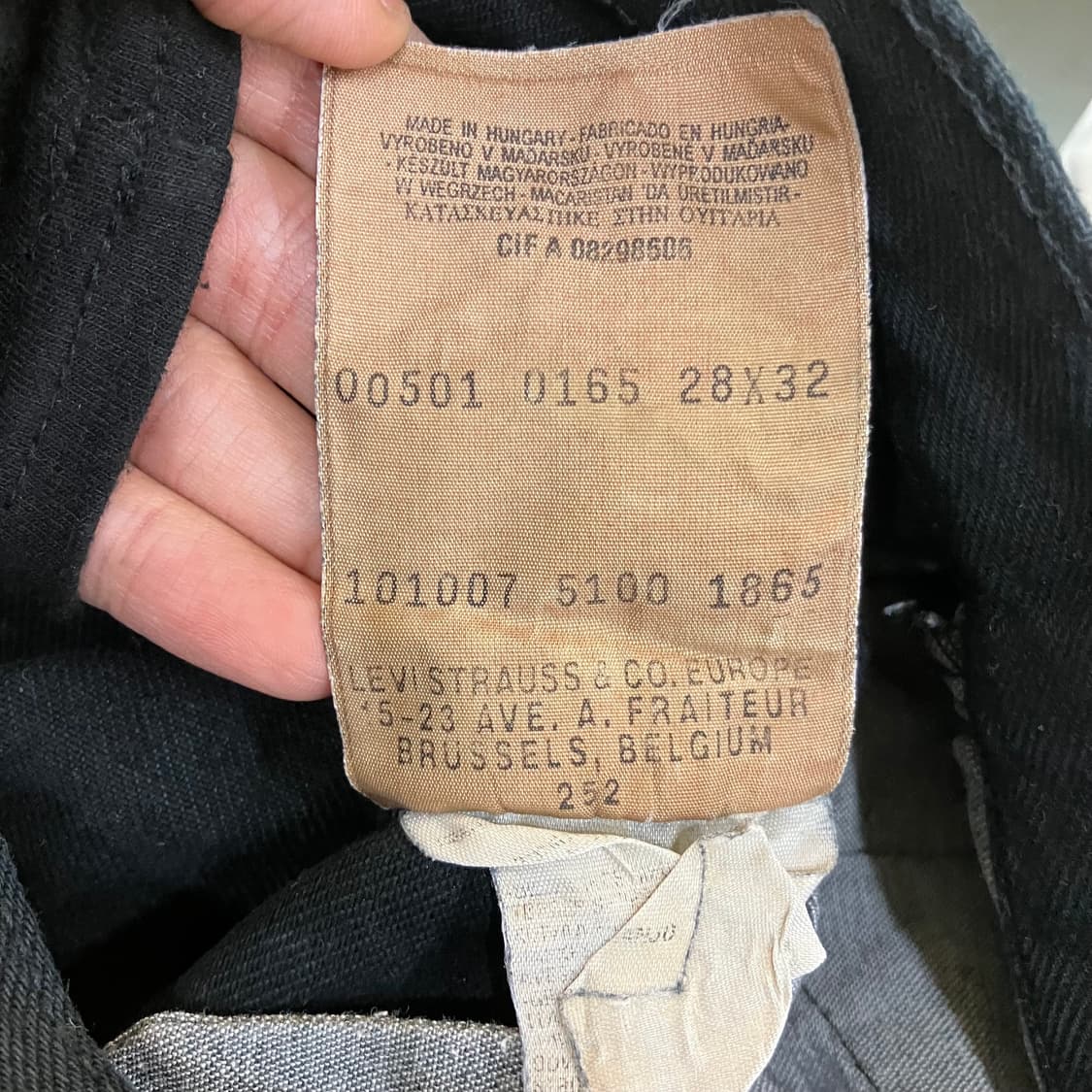 90’s 리바이스 501 블랙 데님 팬츠 28 상품이미지5