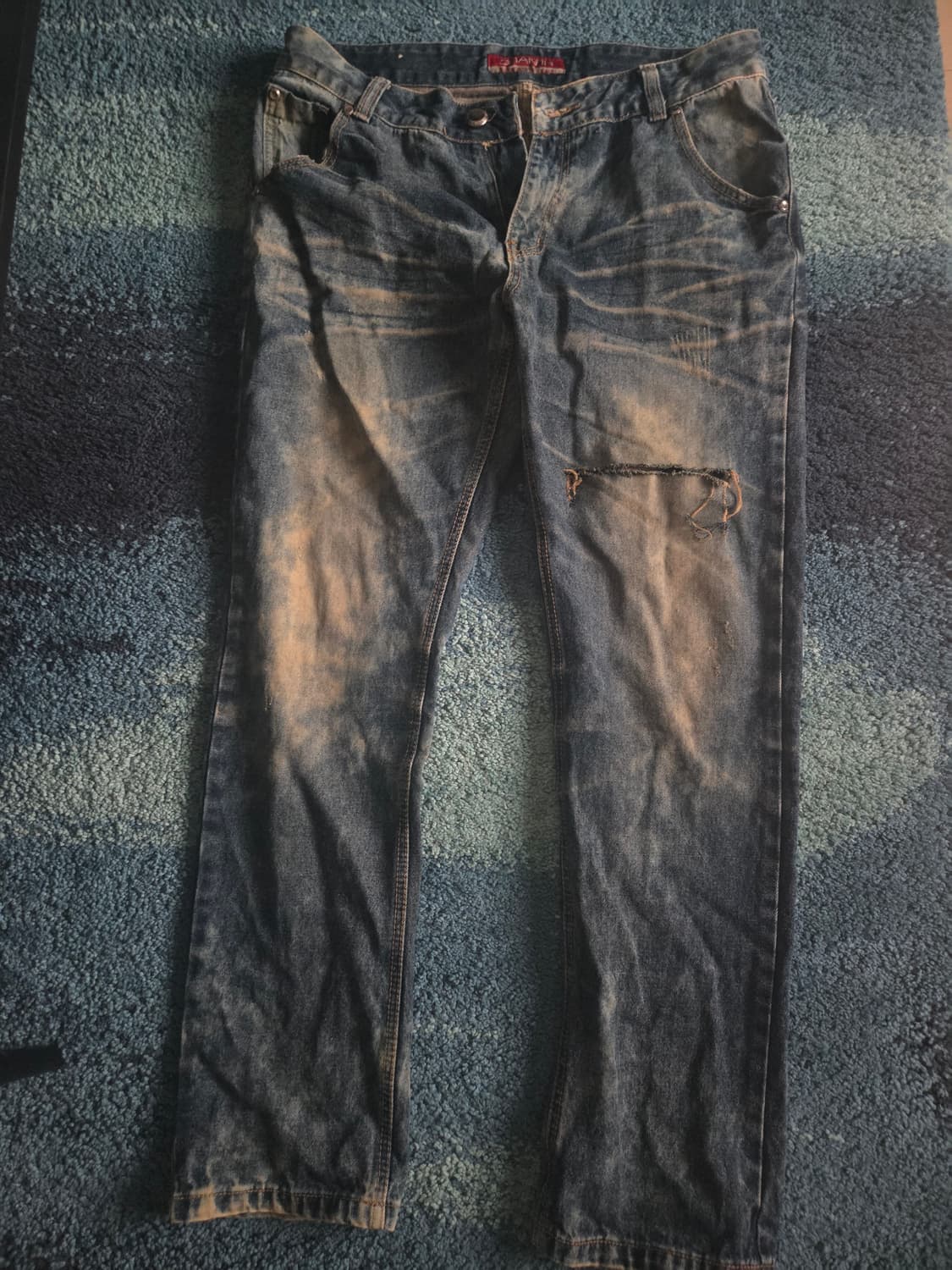 SHARPIN 데님 SUPERIOR 퀄리티데님 34사이즈 찢청 워싱 상품이미지1