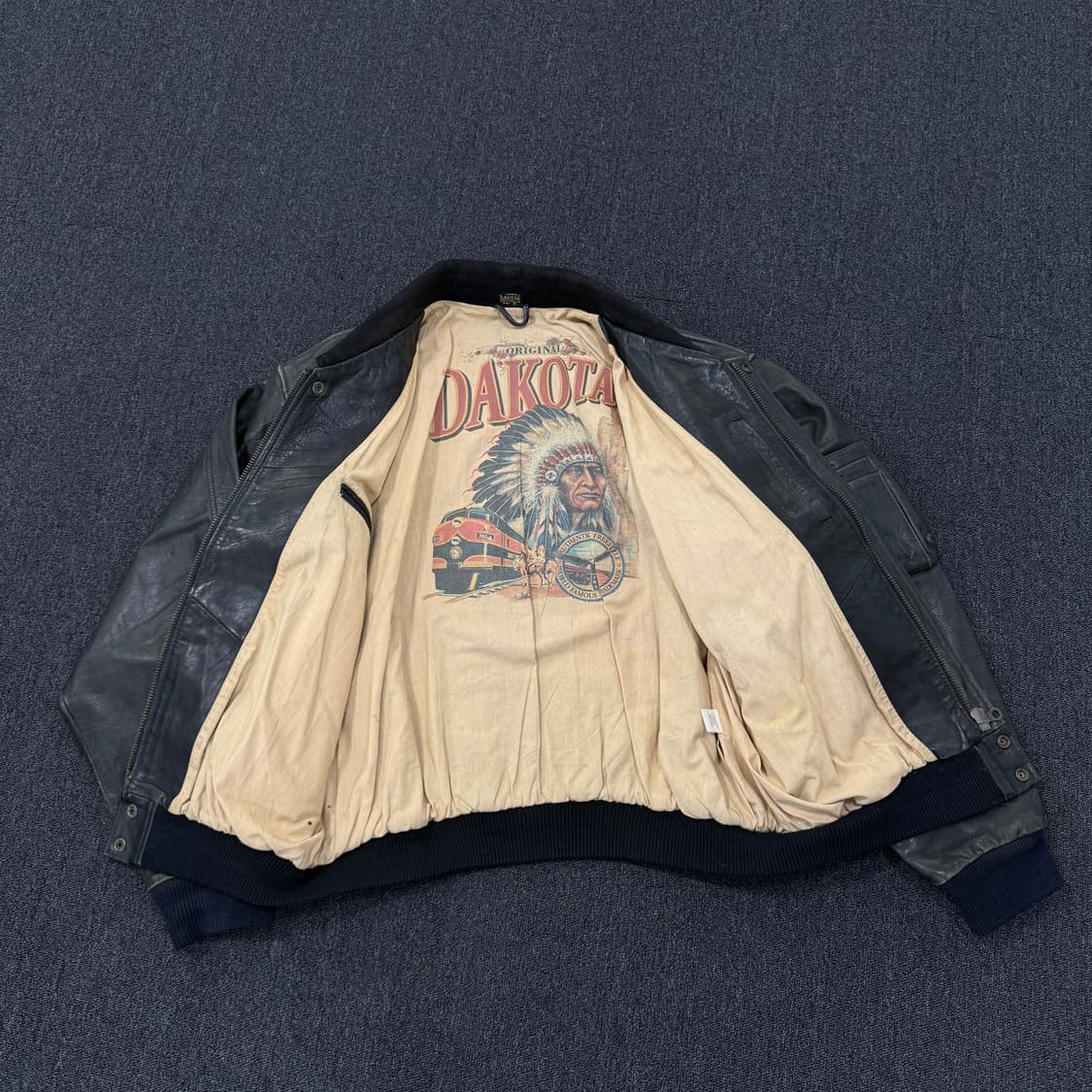 90s DAKOTA American Spirit 레더 자켓 상품이미지10