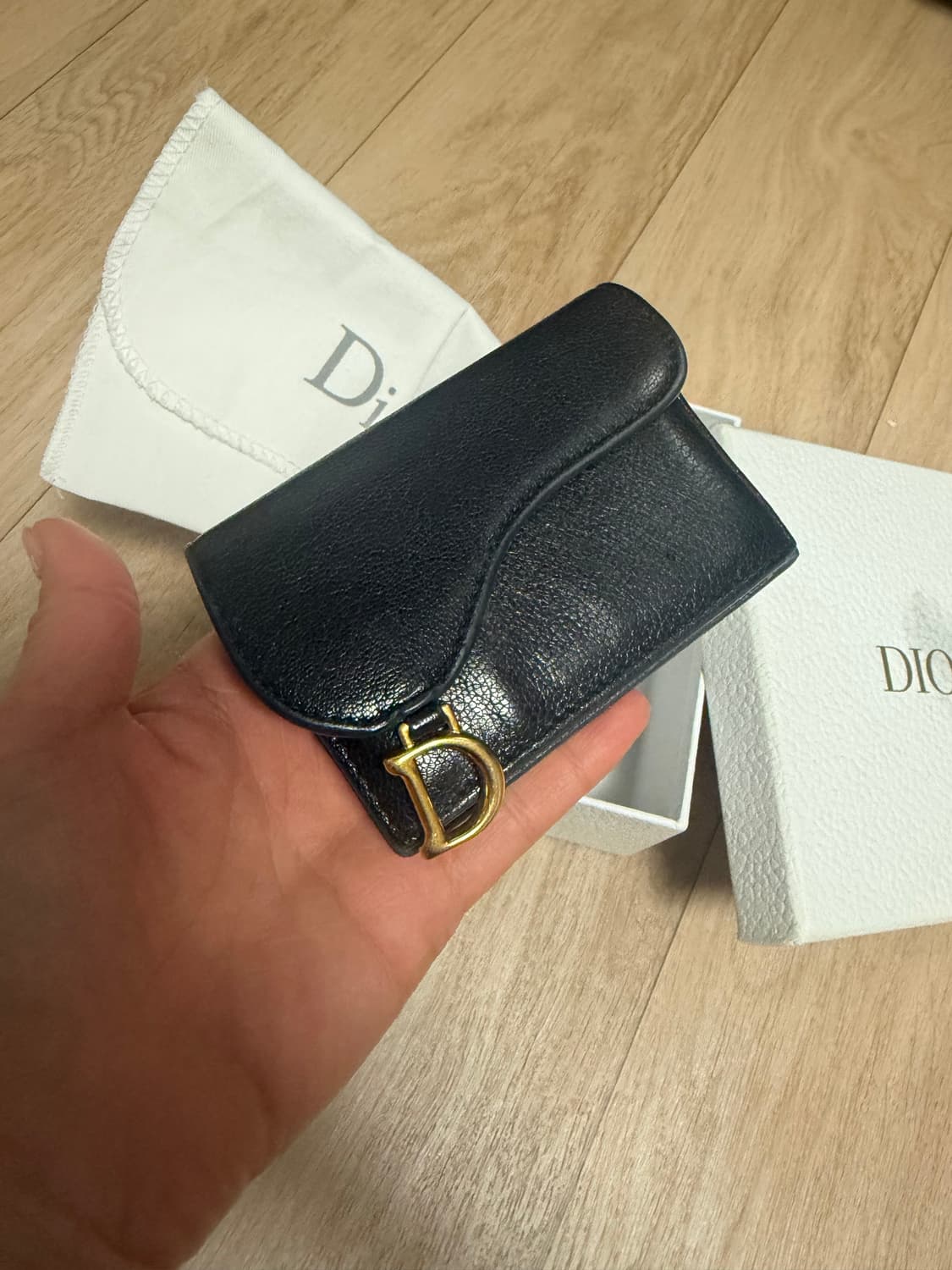 디올 새들지갑(블랙) 상품이미지3