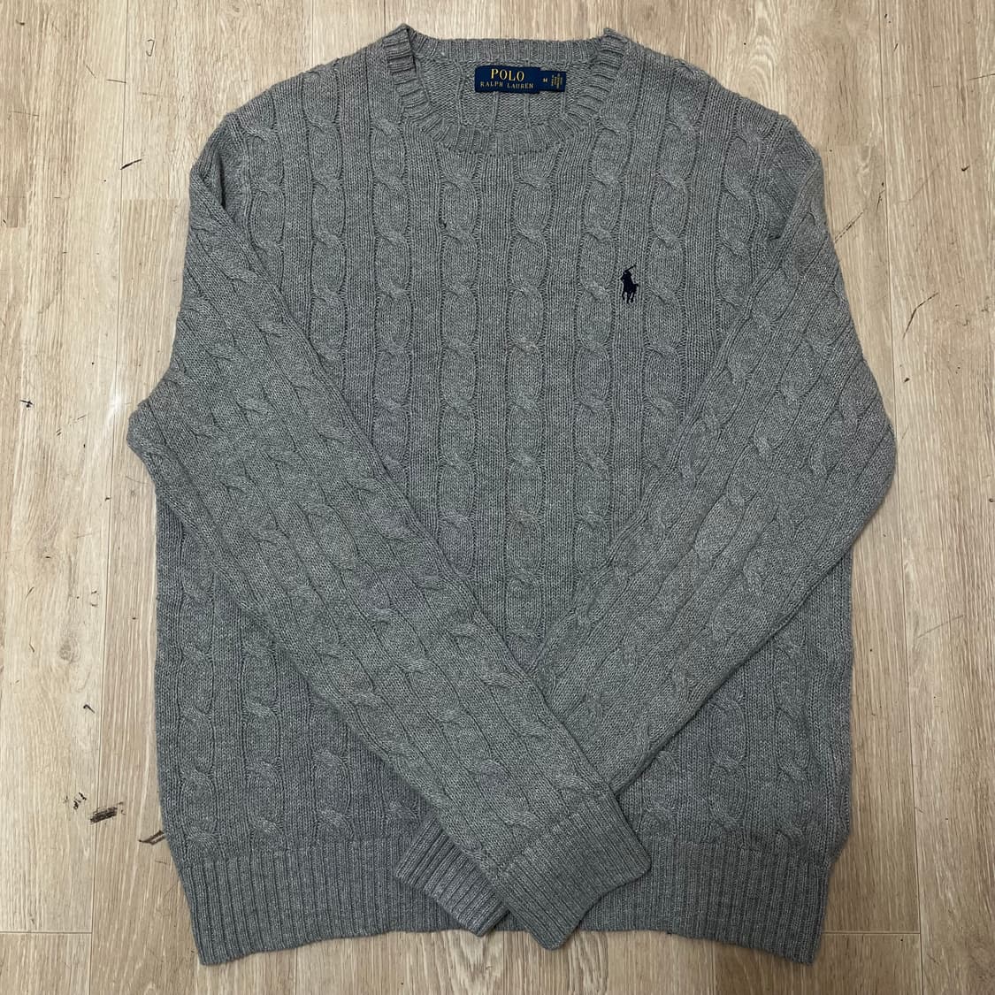 폴로 랄프로렌 남성 스몰포니 로고 꽈배기 니트 M(95) 상품이미지1